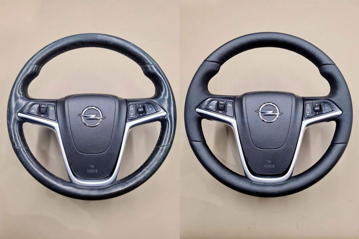 Перетяжка руля Opel Insignia в натуральную кожу фото и цены в Воронеже