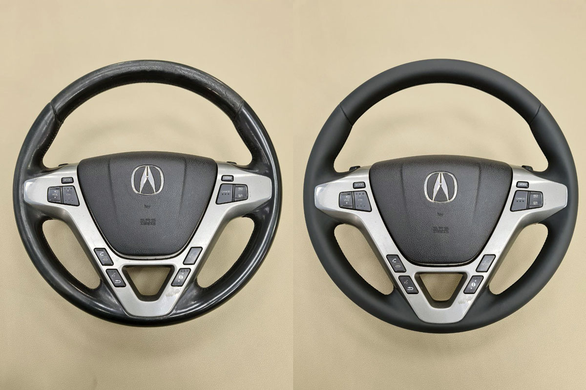 Acura MDX перетяжка руля в натуральную кожу