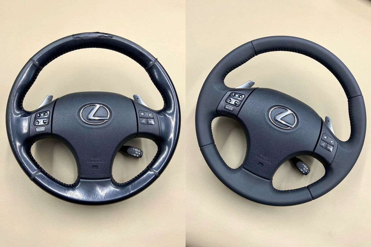 Перетяжка руля Lexus IS в натуральную кожу - фото и цены в Воронеже